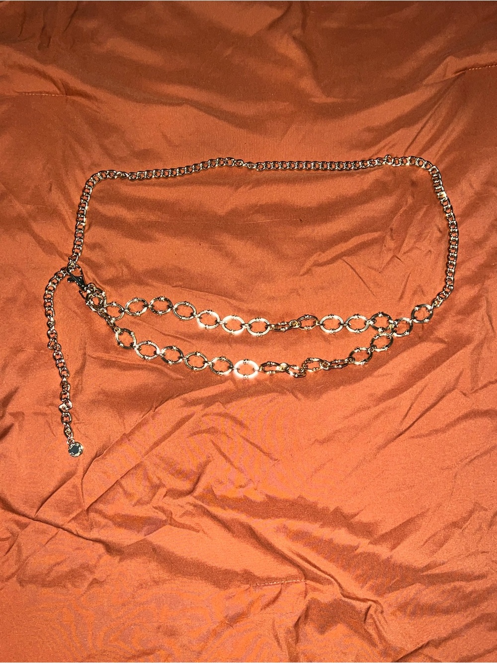 Vince Camuto Double-Chain Gold Tone Women’s Waist Belt